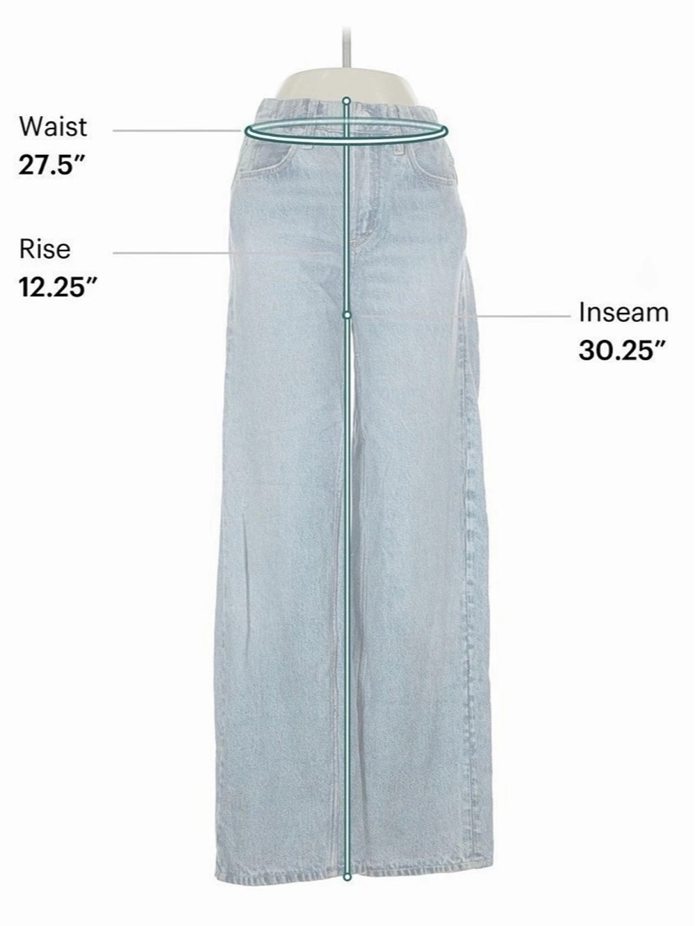 rag & bone sweatpants Miramar Wide Leg Jeans Blue XS Tall - Picture 3 of 7